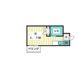 ピュアハウス ワンルームの間取図画像