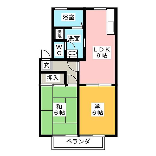 ルミエール原邸Ａ棟 ｜愛知県長久手市原邸(賃貸アパート2LDK・2階・45.81㎡)の写真 その2