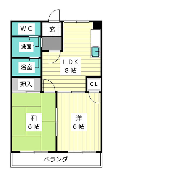 シェヌー極楽 ｜愛知県名古屋市名東区極楽３丁目(賃貸アパート2LDK・1階・41.31㎡)の写真 その2