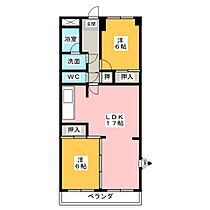 ビバリーヒルズ藤ヶ丘  ｜ 愛知県長久手市塚田（賃貸マンション2LDK・5階・67.00㎡） その2