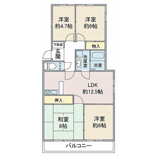 レスカール社台 ｜愛知県名古屋市名東区社台２丁目(賃貸マンション4LDK・1階・77.40㎡)の写真 その2