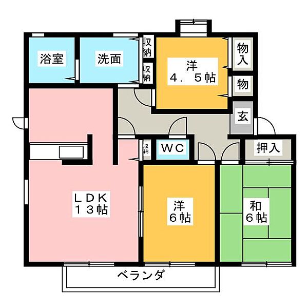 ティアロ・カーサ ｜愛知県長久手市原邸(賃貸アパート3LDK・2階・70.46㎡)の写真 その2