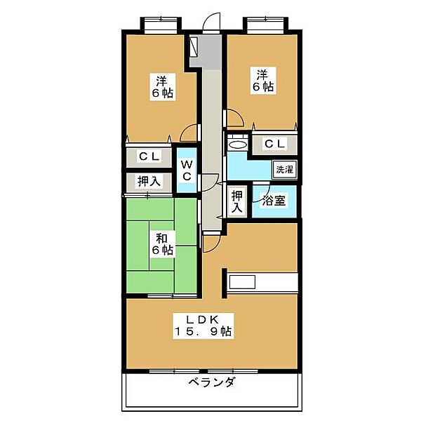 リーフマンショングロリアス ｜愛知県名古屋市守山区本地が丘(賃貸マンション3LDK・2階・75.21㎡)の写真 その2