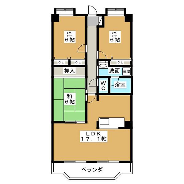 リーフマンショングランディア ｜愛知県名古屋市守山区本地が丘(賃貸マンション3LDK・2階・77.63㎡)の写真 その2