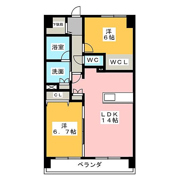 MottiIII ｜愛知県名古屋市名東区名東本通５丁目(賃貸マンション2LDK・3階・61.20㎡)の写真 その2