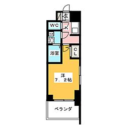 La Douceur本郷 6階1Kの間取り