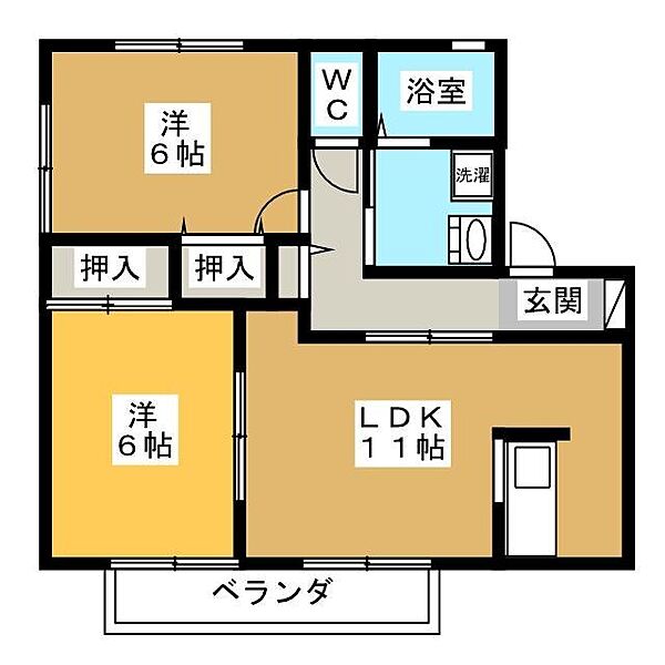 ＮＴヴィレッヂＣ棟 ｜愛知県長久手市富士浦(賃貸アパート2LDK・2階・56.51㎡)の写真 その2