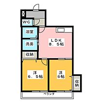 パティオ22  ｜ 愛知県長久手市五合池（賃貸アパート2LDK・2階・58.00㎡） その2