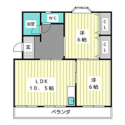 間取図画像 2LDK