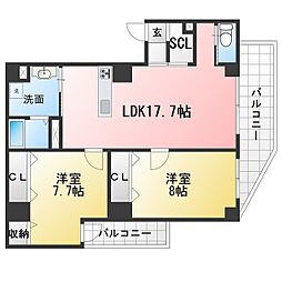 仮称)藤見が丘プロジェクト 2LDKの間取図画像