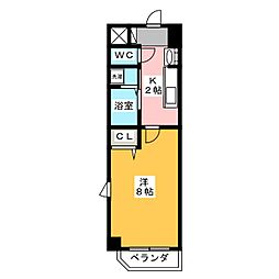 S-FORT上社 1Kの間取図画像