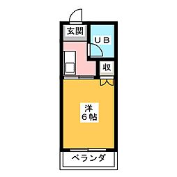 メゾン・ド・ルワージュ ワンルームの間取図画像