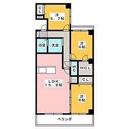 ブールヴァールTAKAMA 3LDKの間取図画像