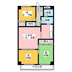 ファミールイレブン照ヶ丘 3LDKの間取図画像