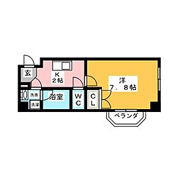 タウンライフ朝日が丘 1Kの間取図画像