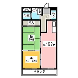 ザトクゲツ20 2LDKの間取図画像