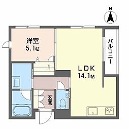 リーベン メーア 1LDKの間取図画像