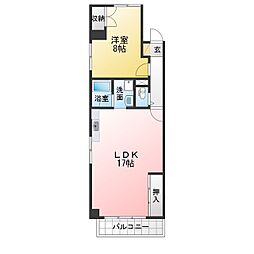 ファミリーハイツ柴田 1LDKの間取図画像