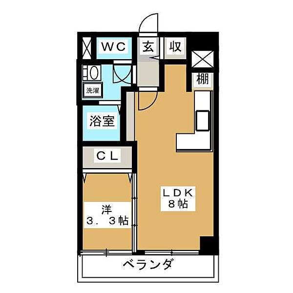 パラシオン千代田 ｜愛知県名古屋市守山区小六町(賃貸マンション1LDK・4階・31.09㎡)の写真 その2