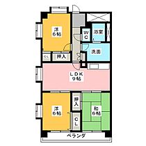 ＨＩＬＬＳ21  ｜ 愛知県名古屋市守山区廿軒家（賃貸マンション3LDK・4階・65.40㎡） その2