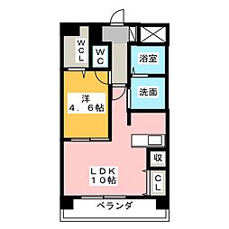 翠城1 1LDKの間取図画像
