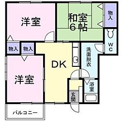 ハウスビッグベル1 3DKの間取図画像