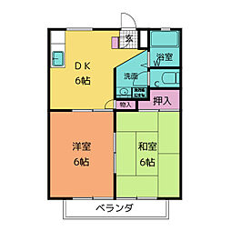セルティ滝ノ水 2DKの間取図画像