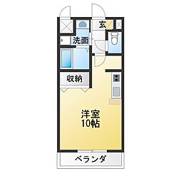 セントヒルズファースト ワンルームの間取図画像