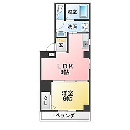 チェリベナルミ 1LDKの間取図画像