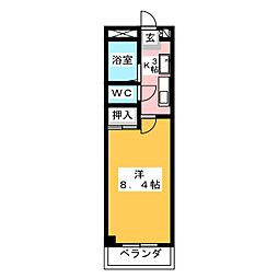 サニーハイツMA 1Kの間取図画像