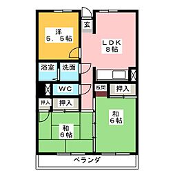 グレイスSONE 3DKの間取図画像