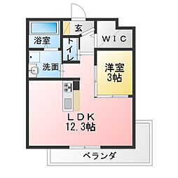 ドミール大高南 1LDKの間取図画像