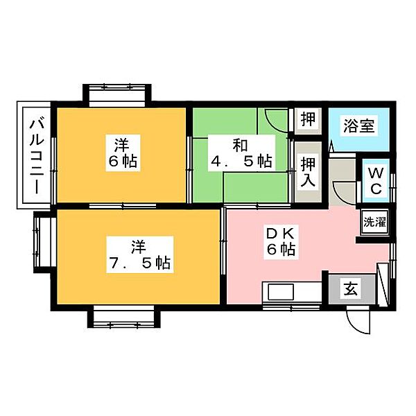 ハーバータウンII ｜愛知県名古屋市港区浜２丁目(賃貸アパート3DK・2階・49.58㎡)の写真 その2