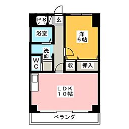 ラ.フィーネヤマセ 1LDKの間取図画像