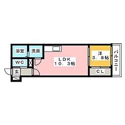 ＧＲＡＣＥ　ＨＩＬＬｓ　II 1階1LDKの間取り