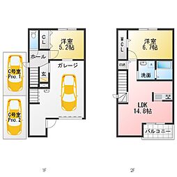 仮称 善進町4丁目連家轟 2LDKの間取図画像