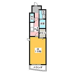 メルヴェーユドンコ 1Kの間取図画像