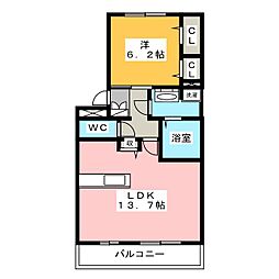 グランドール正徳 1LDKの間取図画像