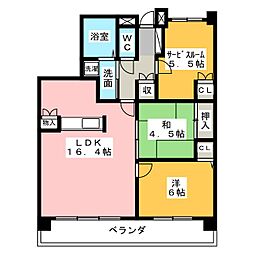 スクエア名古屋港 2SLDKの間取図画像