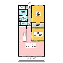 アーバンハイツ 2LDKの間取図画像