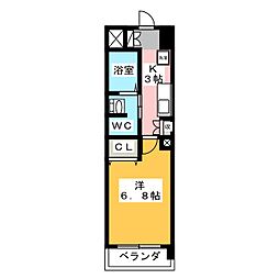 ポートタウンドルフィン 1Kの間取図画像