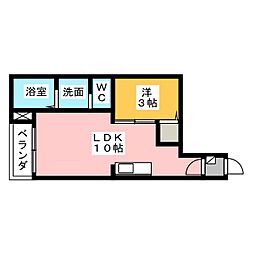 Warrenjuichiya1 1LDKの間取図画像