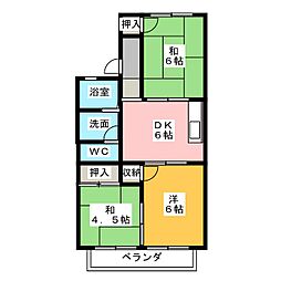 パークハウスイシヅカ 3DKの間取図画像