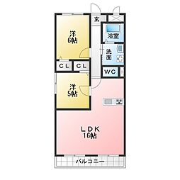 レジデンス光和-2 3LDKの間取図画像