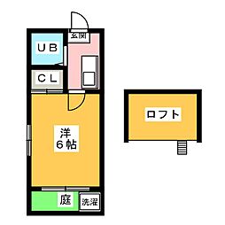 クレアコート港 1Kの間取図画像