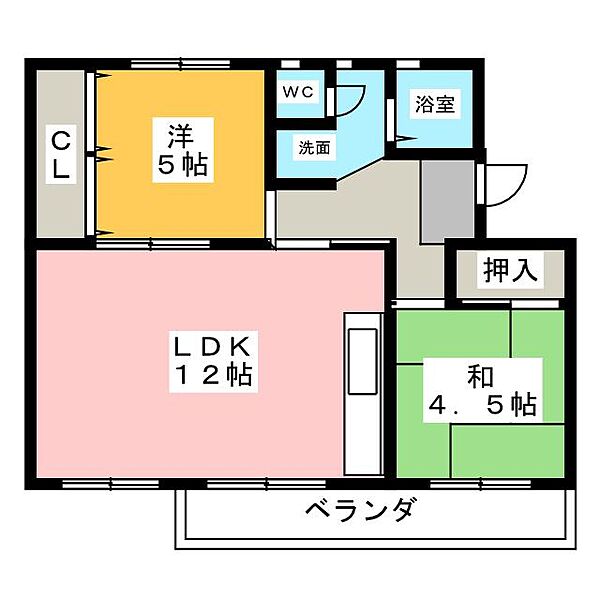 西一社団地　15号棟 ｜愛知県名古屋市名東区亀の井１丁目(賃貸マンション2LDK・1階・51.16㎡)の写真 その2