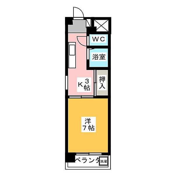 コーポ牧の里 ｜愛知県名古屋市名東区牧の里２丁目(賃貸マンション1K・3階・25.00㎡)の写真 その2