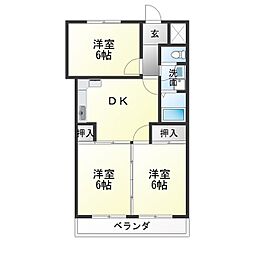 アルトーレ 3DKの間取図画像