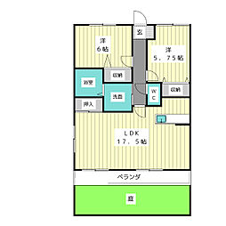 ヒルズ牧の池 2LDKの間取図画像