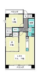 MOTTI3 2LDKの間取図画像